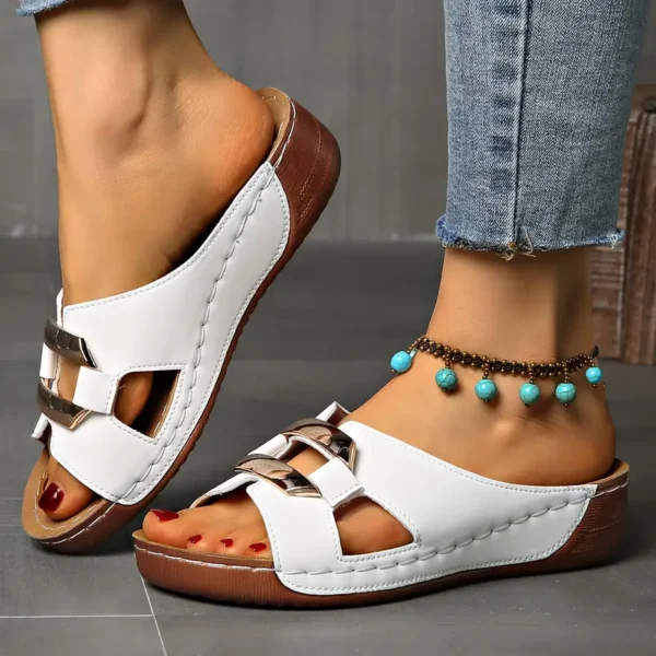 YTMLDY Women's Slip-On Wedge Sandals