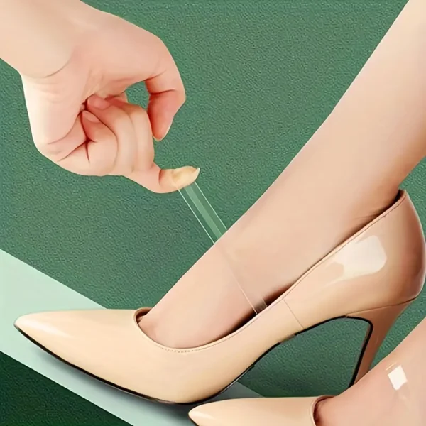Transparent High Heels with Invisible Shoelaces
