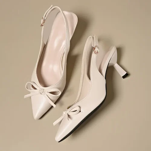 Elegant Pointed-Toe Stilettos with Bow Detail